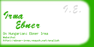 irma ebner business card